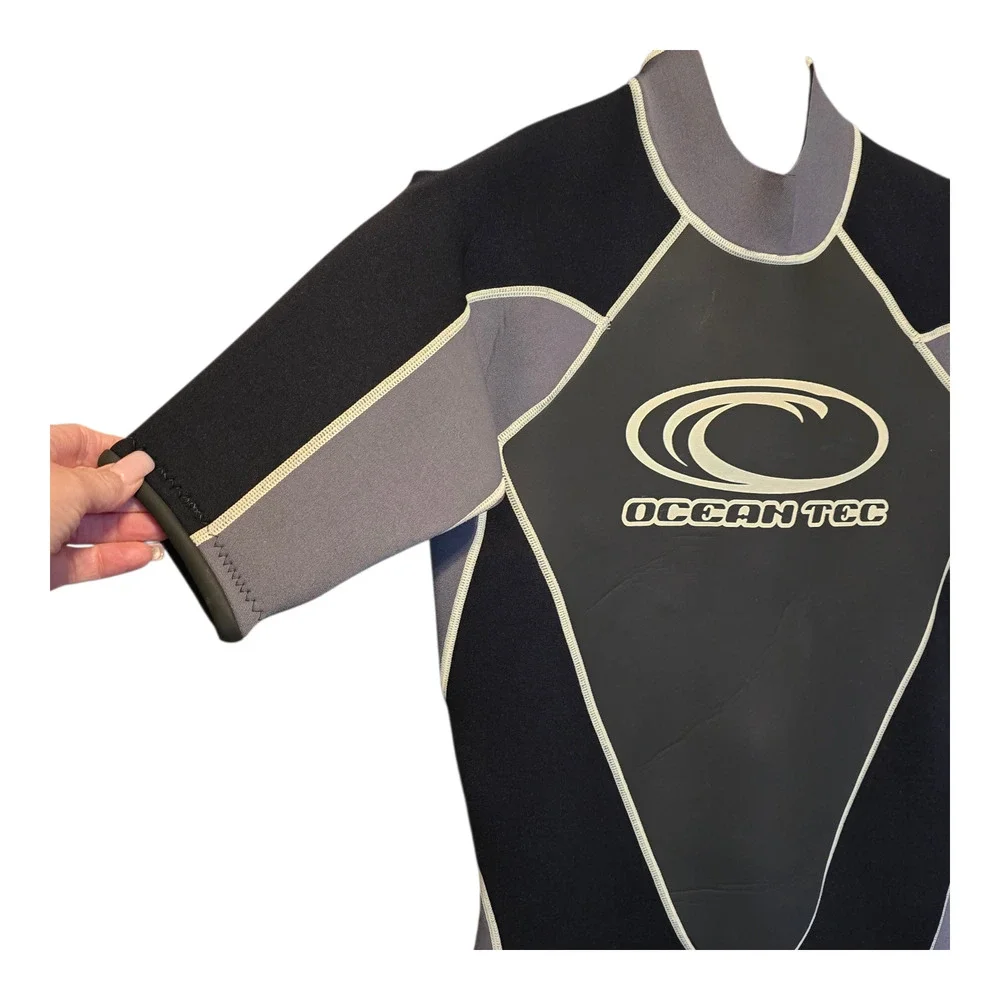 Ocean Tec Wetsuit Mens Shorty Titanium 2/2 Edge 22 Series Large Black Gray NWT